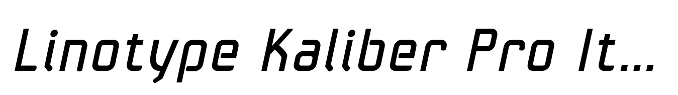 Linotype Kaliber Pro Italic
